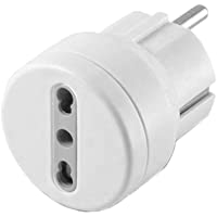 Electraline 71047 - Adaptador De Enchufe Italiano 10 - 16A- Enchufe Schuko- White- color: blanco